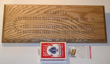 Oak Cribbage Board