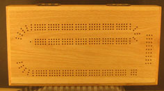 Box style Oak Cribbage Board