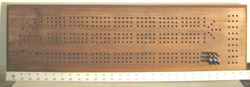 Custom Large Dark Walnut cribbage board 
