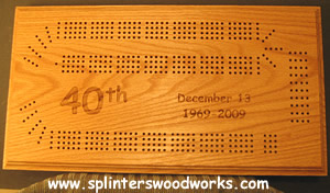 Custom cribbage board