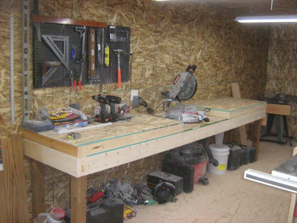 Here is a photo of the sliding miter saw bench, which is used to cut 